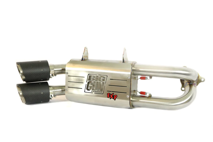 Big Gun Explorer SS Exhaust Muffler Pipe Slip On CF End Cap