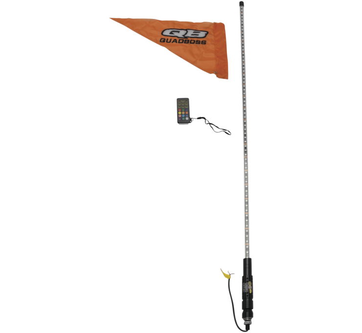 QuadBoss 6FT Dual Clear LED Accent Whip Light w Remote Control 1