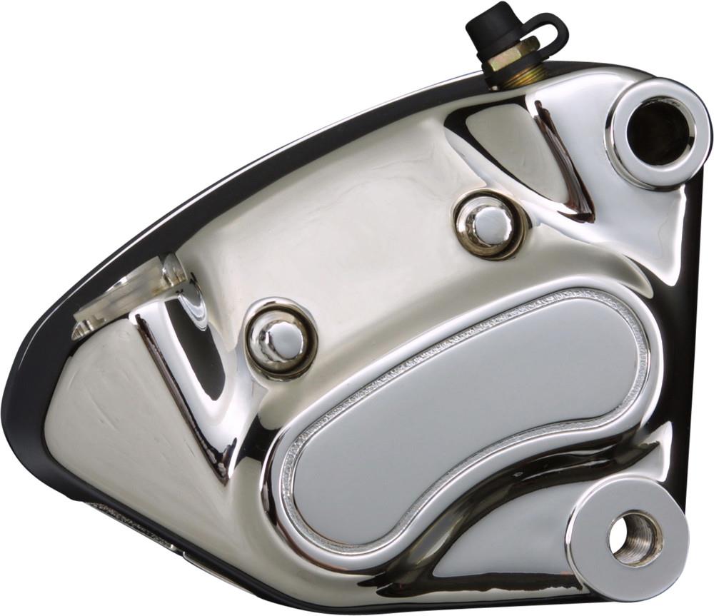 BC Chrome Front Right Brake Caliper & Brake Pad Harley FLH FLT FXST FLST FXD XL 2