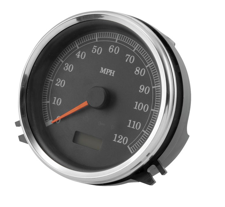 BC Electronic Speedometer 5" Black Face for Harley Softail Night Train Springer 1