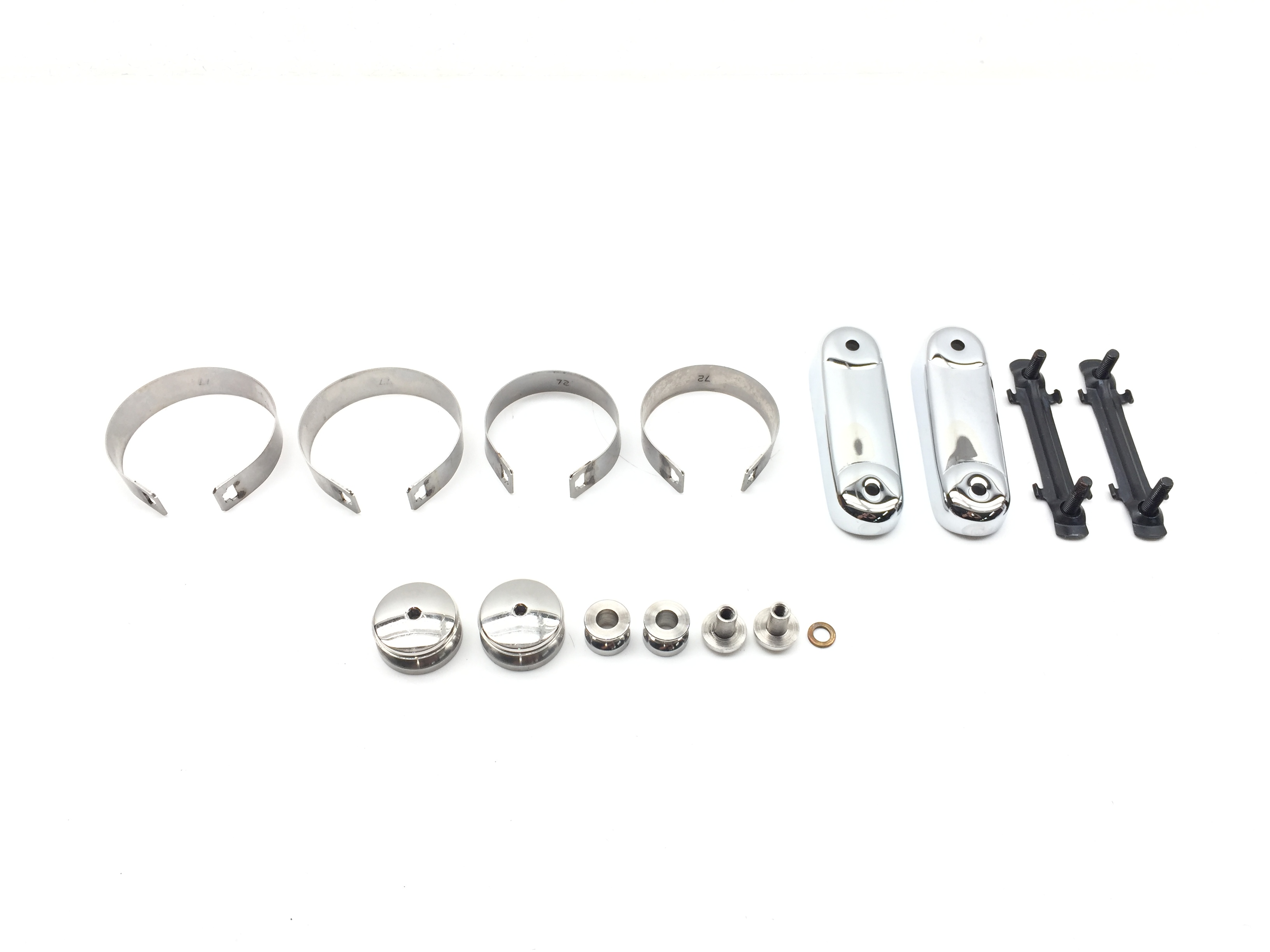Used NC Windshield Mount Hardware Quick Release Chrome 2