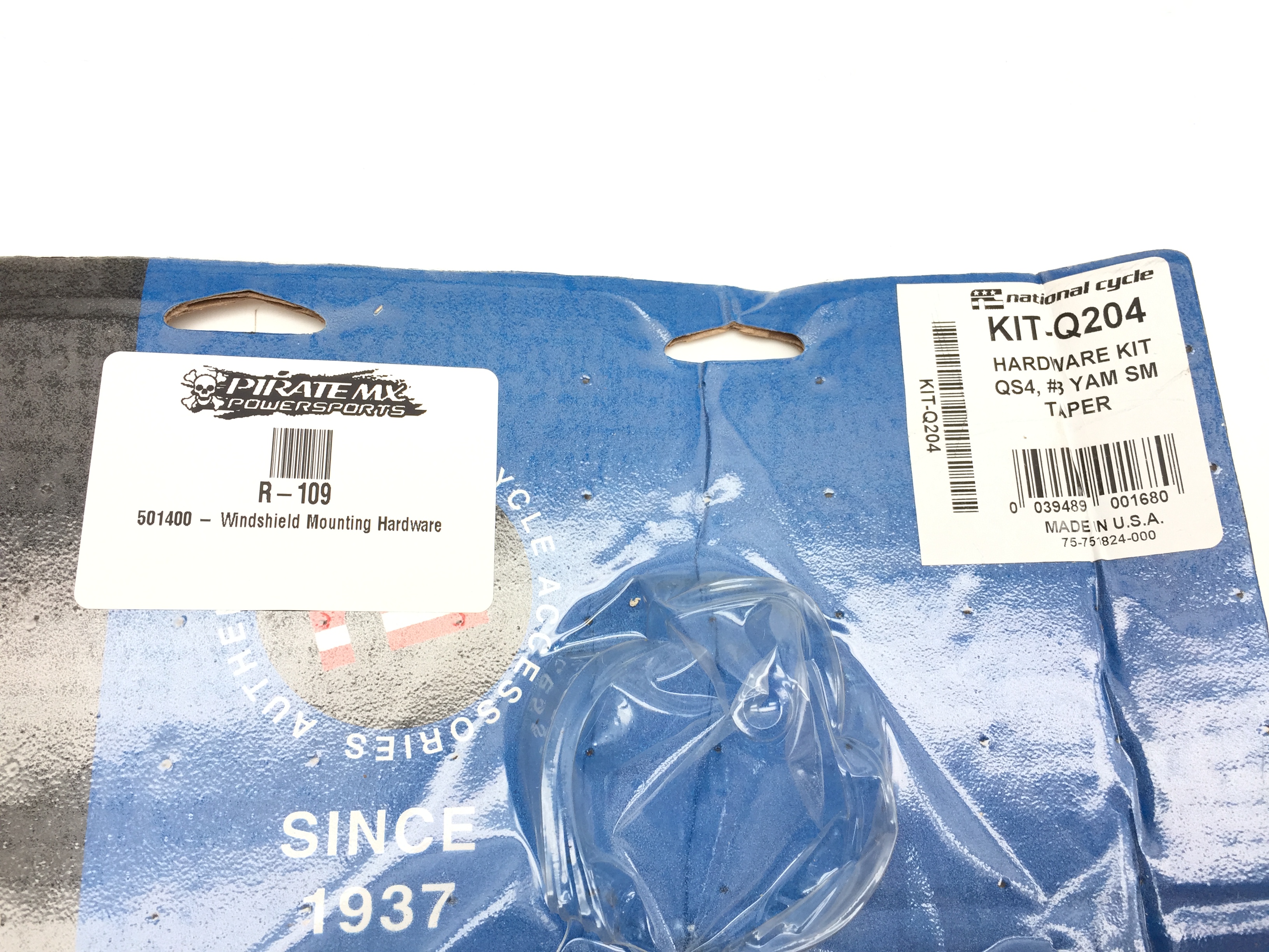 Used NC Windshield Mount Hardware Quick Release Chrome