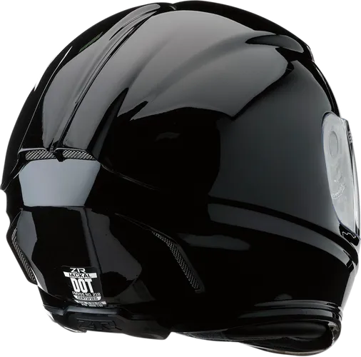 Z1R Adult Jackal Solid Helmet Full Face | XS S M L XL 2XL 3XL | Black 14
