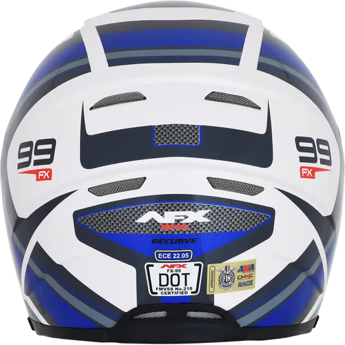 AFX Adult FX-99 Helmet Full Face | XS S | White Blue Black Gray Red Charcoal