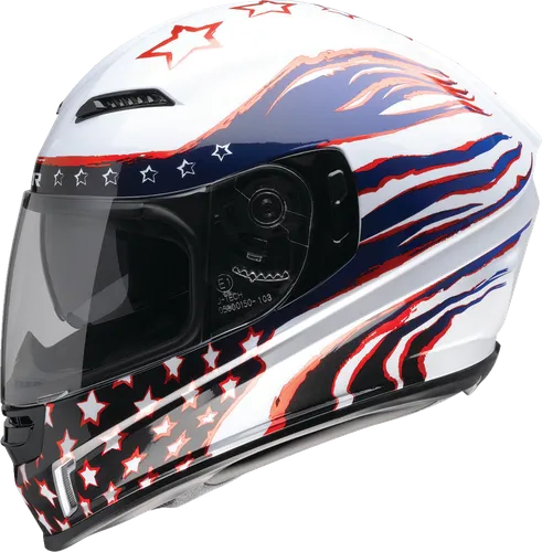 Z1R Adult Jackal Patriot Helmet Full Face | XS S M L XL 2XL 3XL | Red Blue  White Gray