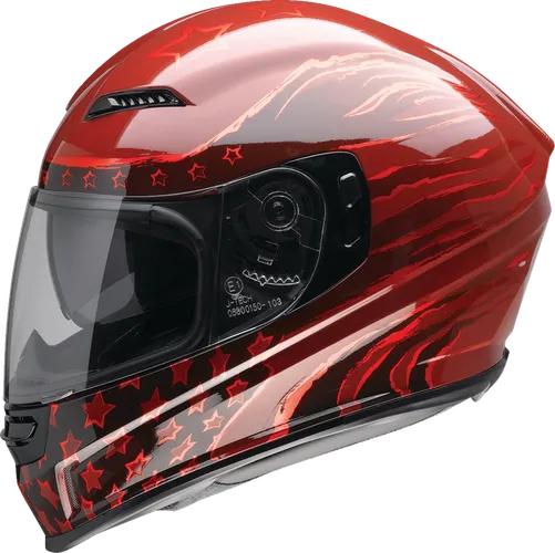 Z1R Adult Jackal Patriot Helmet Full Face | XS S M L XL 2XL 3XL | Red Blue White Gray Z1R Adult Jackal Patriot Helmet Full Face | XS S M L XL 2XL 3XL | Red Blue White Gray