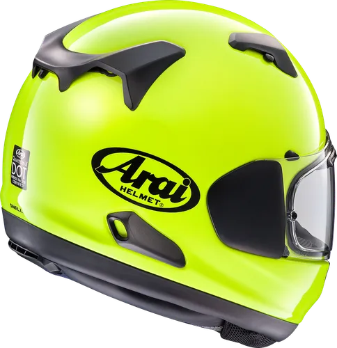 Arai Adult Quantum-X Solid Helmet Full Face | XS S M L XL 2XL | Fluorescent Yellow White Silver Gray Black Black Pearl 10
