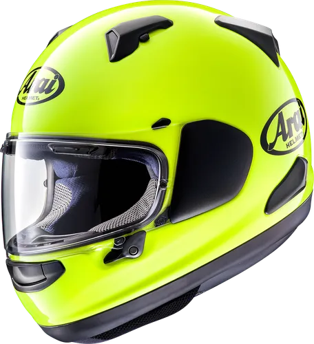Arai Adult Quantum-X Solid Helmet Full Face | XS S M L XL 2XL | Fluorescent Yellow White Silver Gray Black Black Pearl 12