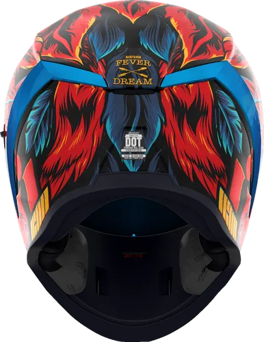 ad 179 motorcycle helmet Icon Adult Unisex Airform Fever Dream Helmet Full Face L Red