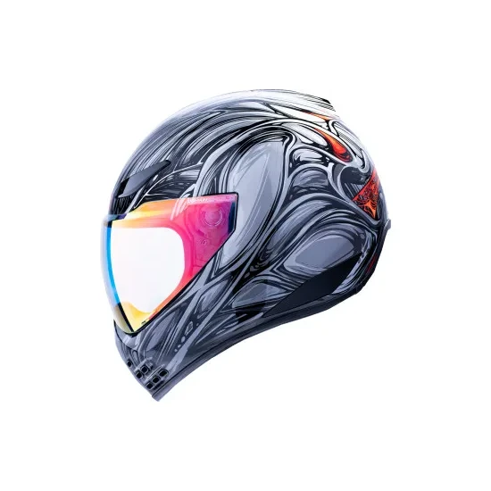 Icon Adult Domain Nouveau Helmet Full Face | XS S M L XL 2XL 3XL | Silver Blue 7