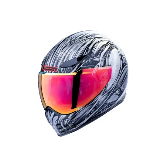 Icon Adult Domain Nouveau Helmet Full Face | XS S M L XL 2XL 3XL | Silver Blue 9