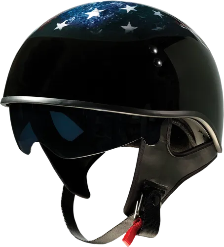 Z1R Adult Vagrant USA Skull Helmet Half Face | XS S M L XL 2XL | Black White Blue 3