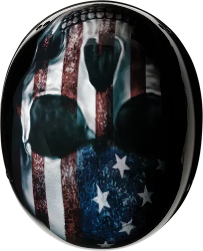 Z1R Adult Vagrant USA Skull Helmet Half Face | XS S M L XL 2XL | Black White Blue 8