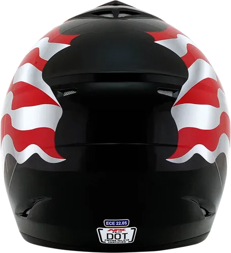 AFX Adult FX-17 Flag Helmet MX | 3XL 4XL | Black White Blue Red