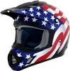 AFX Adult FX-17 Flag Helmet MX | 3XL 4XL | Black White Blue Red