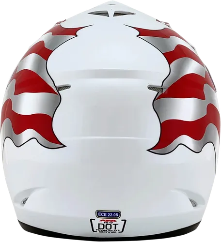 AFX Adult FX-17 Flag Helmet MX | 3XL 4XL | Black White Blue Red