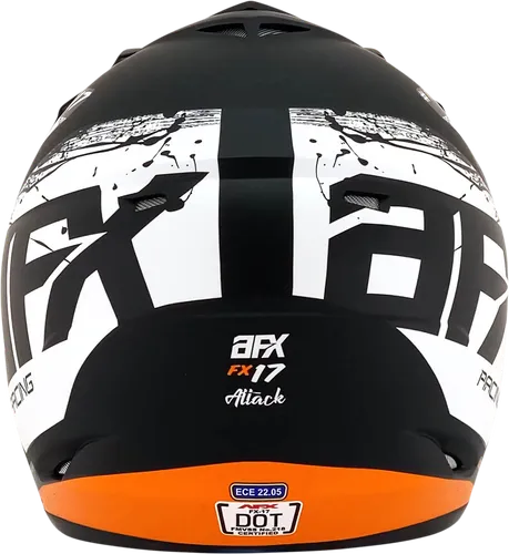 AFX Adult FX-17 Attack Helmet Full Face | 3XL 4XL | Black Orange Red Blue