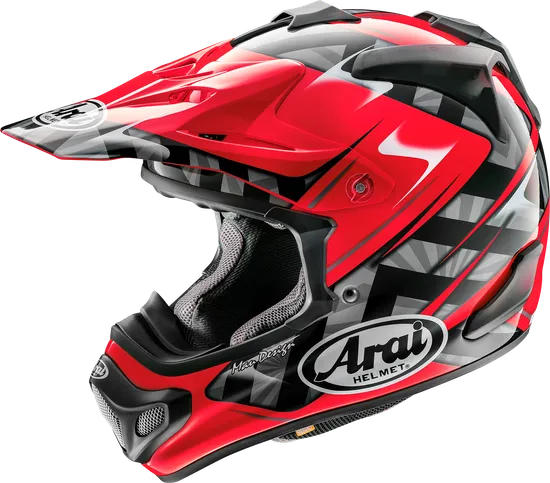Arai Adult VX-Pro4 Scoop Helmet MX | XS S M XL | Red Yellow 3