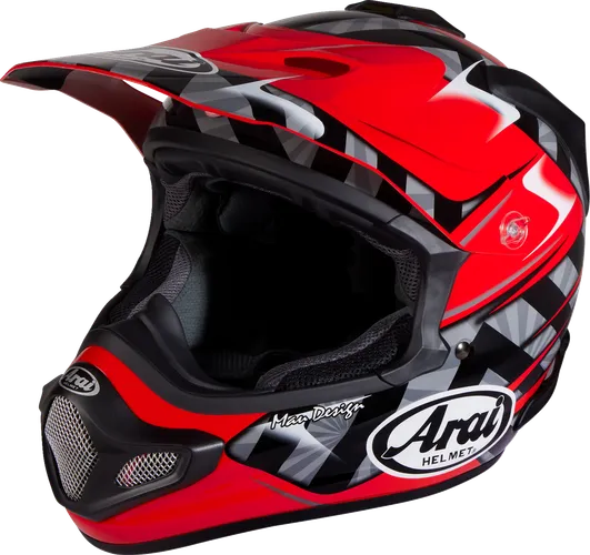 Arai Adult VX-Pro4 Scoop Helmet MX | XS S M XL | Red Yellow 5
