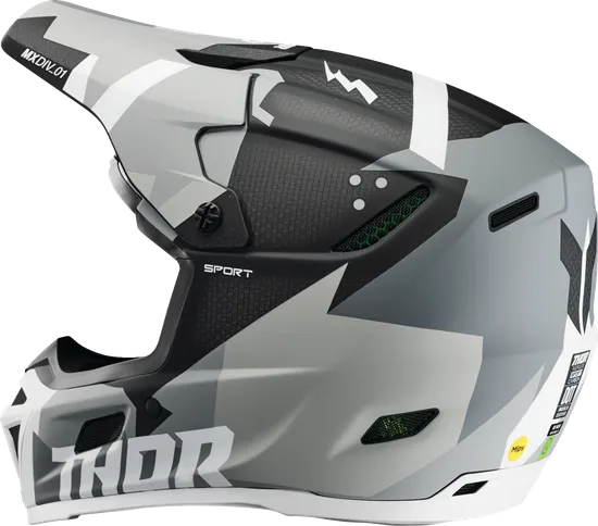 Thor Adult Reflex Sport Carbon Brave Mipsa Helmet MX | XS S M L XL 2XL | Gray 7