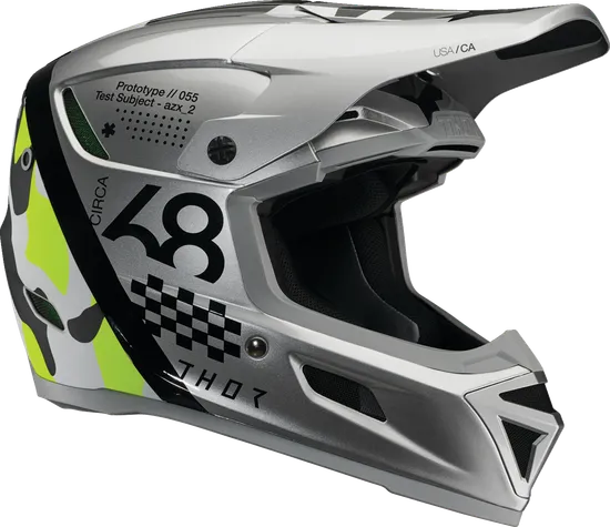 Thor Adult Reflex Sport Riot Mipsa Helmet MX | XS S M L XL 2XL | Black White Gray Yellow 30