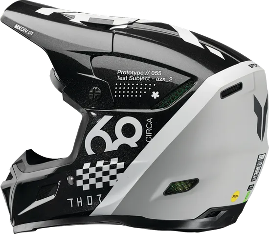 Thor Adult Reflex Sport Riot Mipsa Helmet MX | XS S M L XL 2XL | Black White Gray Yellow 34
