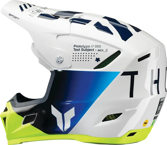 Thor Adult Reflex Sport Strike Mipsa Helmet MX | XS S M L XL 2XL | Blue White Yellow Navy Black Gray Red 4