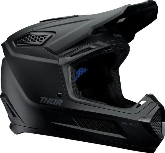 Thor Adult Fleet Blackout Helmet MX | XS S M L XL 2XL | Black Black Satin 9