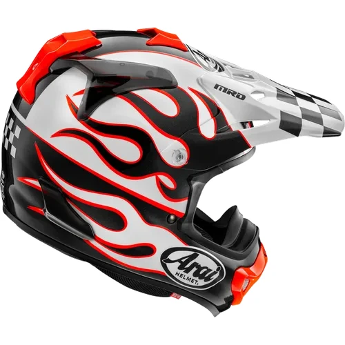 arai 46 helmet Arai Adult Unisex VX-Pro4 Flame Helmet MX L Black Yellow Red