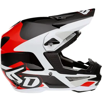 6D Helmets Adult ATR-1 Apex Helmet MX | XS S | Black White Gray Red 3