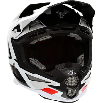 6D Helmets Adult ATR-1 Apex Helmet MX | XS S | Black White Gray Red 8