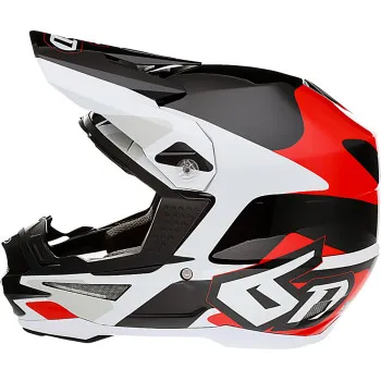 6D Helmets Adult ATR-1 Apex Helmet MX | XS S | Black White Gray Red 7