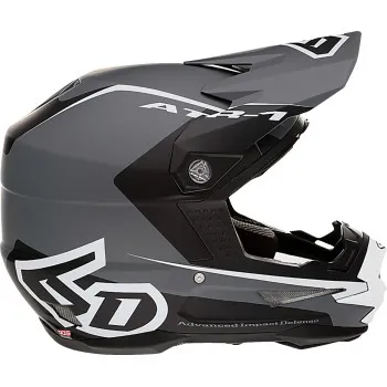 6D Helmets Adult ATR-1 Stealth Helmet MX | XS S M XL | Black Gray White Blue 3