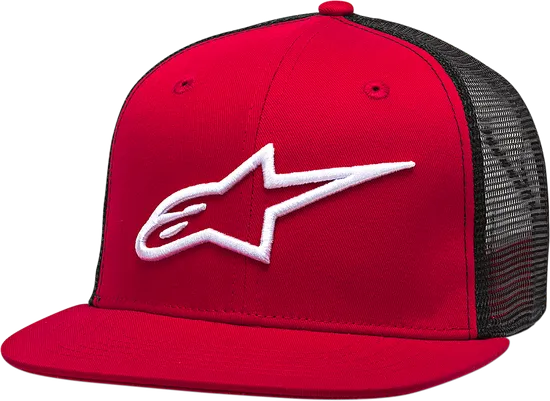 Alpinestars Adult Unisex Corp Trucker Hat One Size Navy Red Black White Green Camo Pink Grey  Black 4