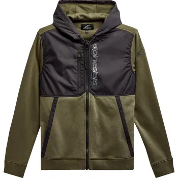 Alpinestars Adult Men Aligned Zip Hoodie M L XL 2XL Green Black 10