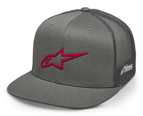 Alpinestars Adult Unisex 3D Ageless Trucker Hat One Size Black White Gray Red 3