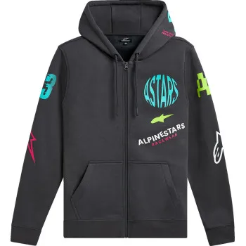 Alpinestars Adult Men Variegate Zip Hoodie M L XL 2XL Gray 5