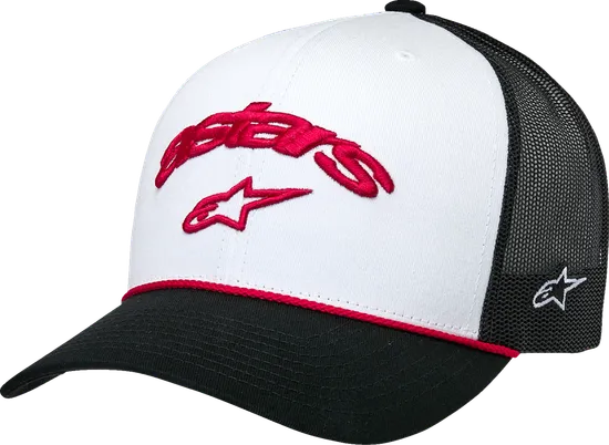 Alpinestars Adult Unisex Agree Trucker Hat One Size White Red Black 3