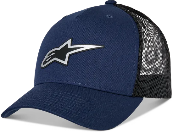 Alpinestars Adult Unisex Reflect Ageless Trucker Hat One Size Black Navy Red 4