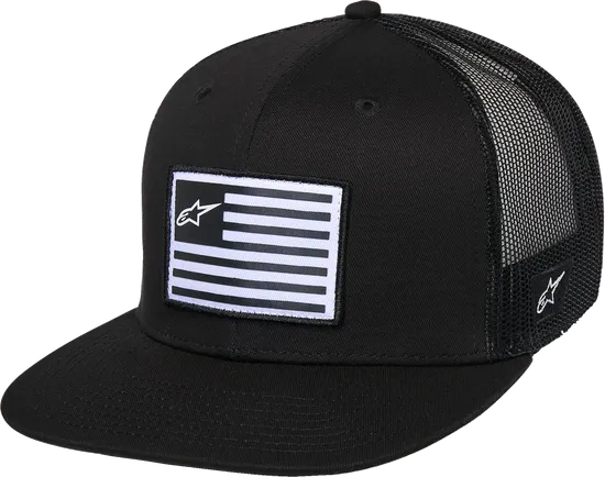 Alpinestars Adult Unisex Flag Flat Trucker Hat One Size Camo Green Black 4