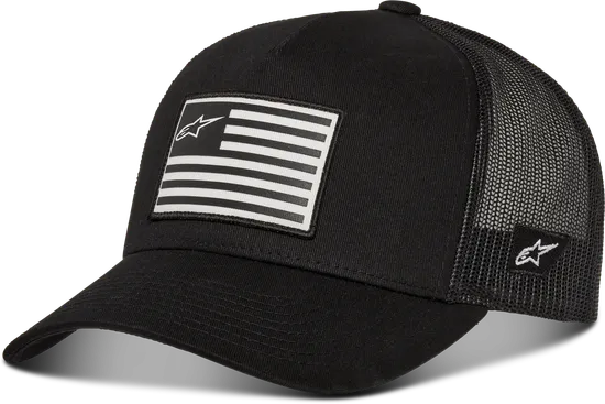 Alpinestars Adult Unisex Flag Flat Trucker Hat One Size Camo Green Black 5