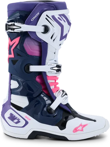 Alpinestars Tech 10 Boots Adult 7 8 9 10 11 12 13 14 Yellow Black Red Purple Pink White Blue Orange Fluorescent Red Navy 147