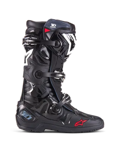 Alpinestars Tech 10 Enduro Boots Adult 7 8 9 10 11 12 13 14 Black White Fluorescent Orange Bright Red 26