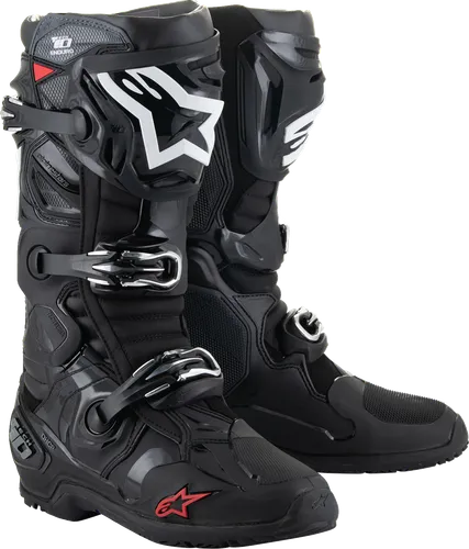 Alpinestars Tech 10 Enduro Boots Adult 7 8 9 10 11 12 13 14 Black White Fluorescent Orange Bright Red 39