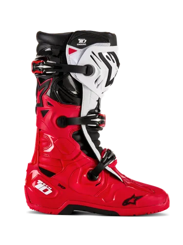 Alpinestars Tech 10 Enduro Boots Adult 7 8 9 10 11 12 13 14 Black White Fluorescent Orange Bright Red 70