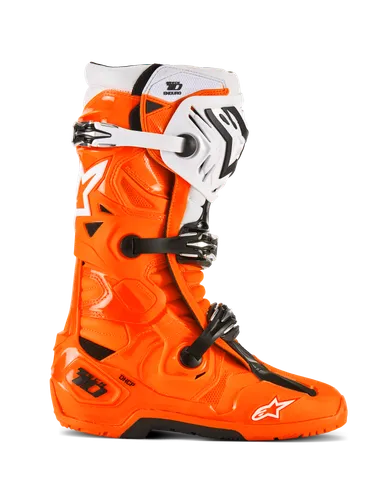 Alpinestars Tech 10 Enduro Boots Adult 7 8 9 10 11 12 13 14 Black White Fluorescent Orange Bright Red 37