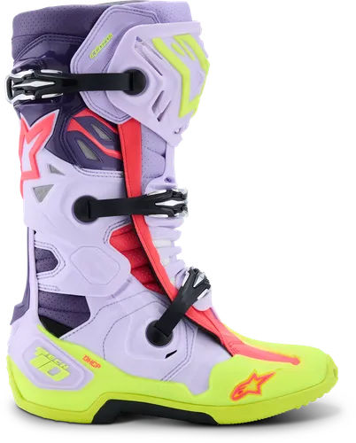 Alpinestars Tech 10 Supervented Boots Adult 7 8 9 10 11 12 13 14 Rainbow Black White Blue Red Orange Fluorescent Orange Purple Pink Fluorescent Yellow 95