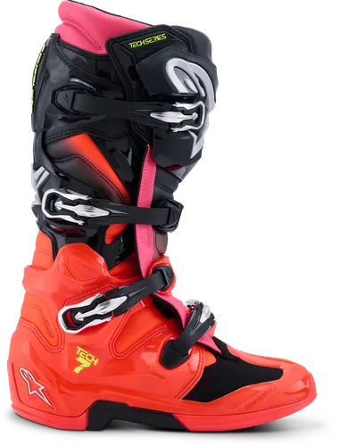 Alpinestars Tech 7 Boots Men Adult 5 6 7 8 9 10 11 12 13 14 15 16 Black Fluorescent Red Blue Purple Fluorescent Orange Gray Red White Fluorescent Yellow Pink Fluorescent Pink 147