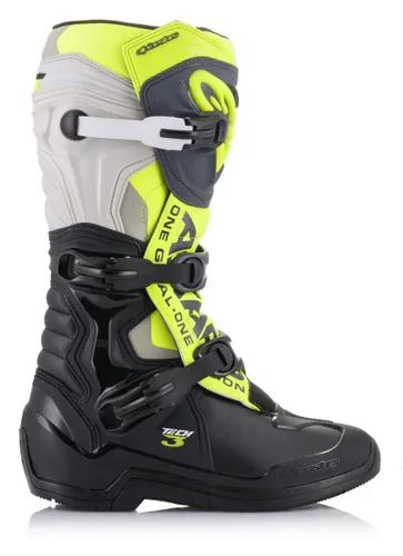 Alpinestars Tech 3 Boots Adult 6 7 8 9 10 11 12 13 14 Black Gray Red White Blue Yellow Fluorescent Yellow 43