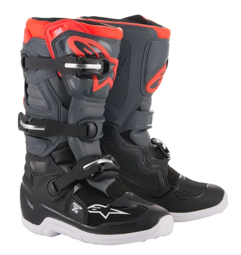 Alpinestars Tech 7S Boots Youth  Gray Red Black Blue White 24
